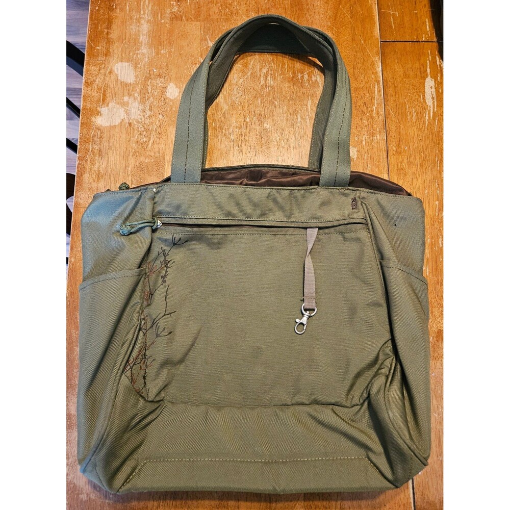 REI Co-op Tote Bag Commuter Bag Multi Pocket Olive Green Outdoor Hiking Camping